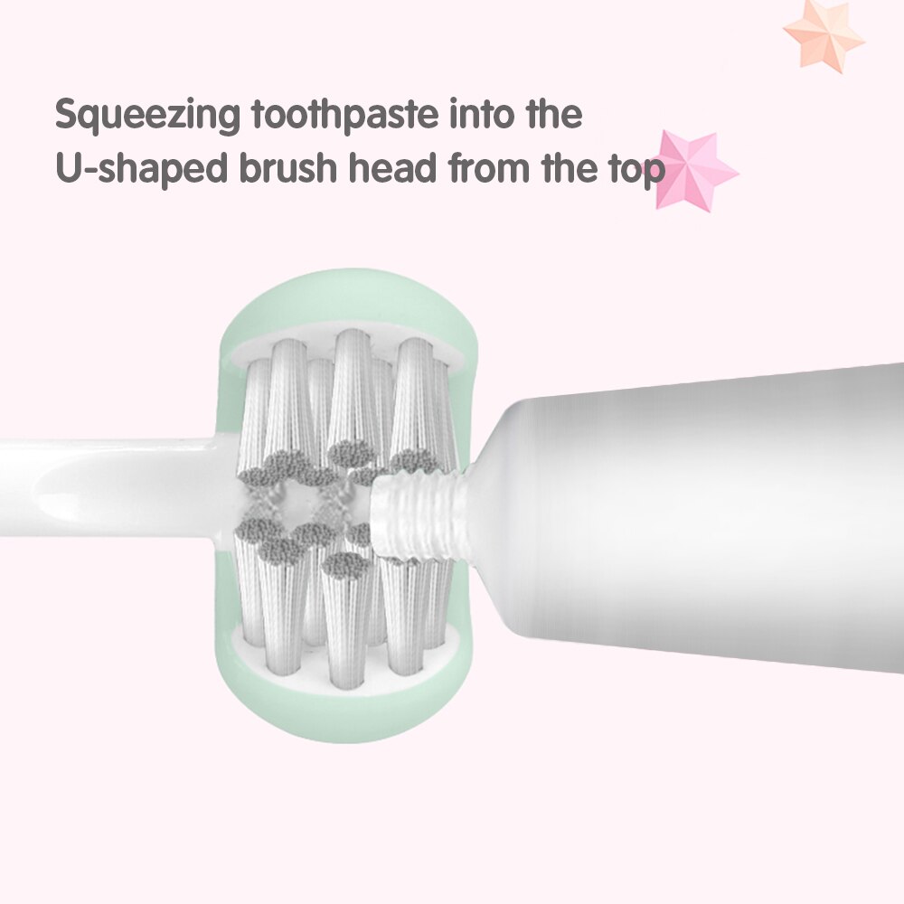 Brosse à dents électrique pour enfants, avec 3 Modes de brossage 3D doux, minuterie de 2 Min, Triple poils, avec tête de brosse pour enfants