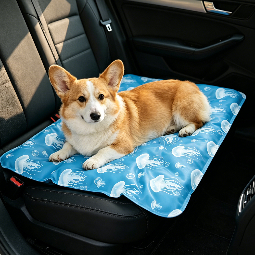 1 Stück Haustier-Schlafmatte in verschiedenen Größen mit Wasserfüllmatte für kühlende Haustiere im Sommer. Geeignet für Hundebetten, Sofas und Böden