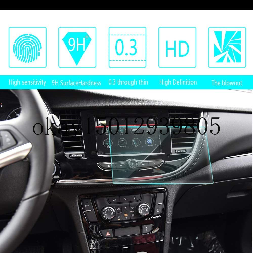 til buick ekstranummer 7 tommer 152 x 91mm bilnavigasjonsskjermbeskytter hd klarhet 9h herdet glass anti-moden