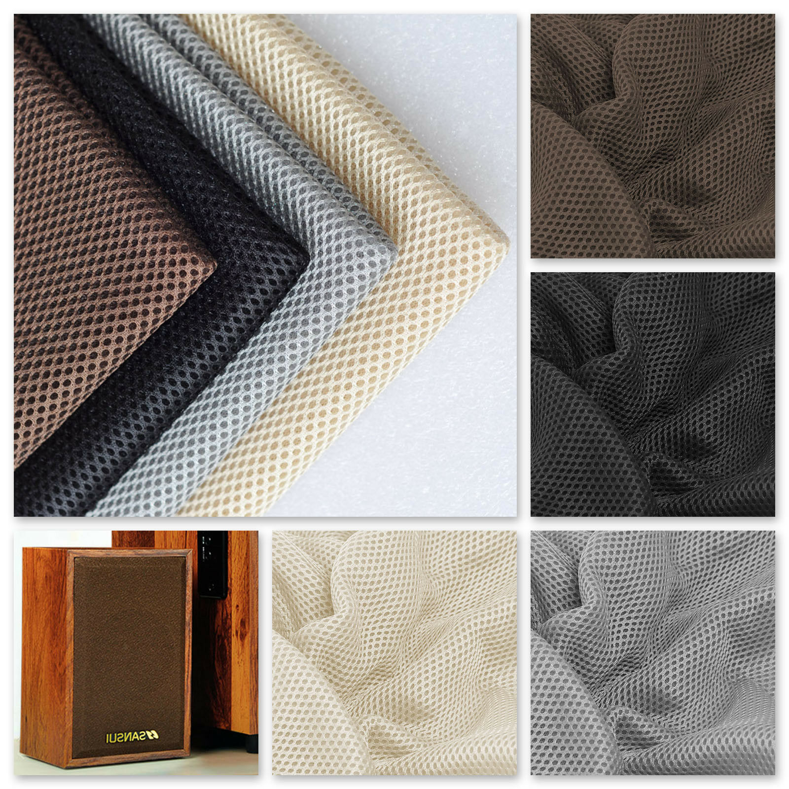 1.4mx0.5m Speaker Grill Cloth Stereo Gille Fabric Speaker Radio Mesh Cloth UK