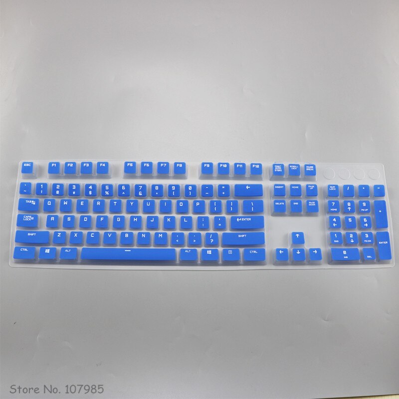 Voor Logitech G610 G810 G512 G613 G213 G413 K840 Backlit Spel Mechanische Toetsenbord Protector Knop Stofkap Huid Beschermende: Blue