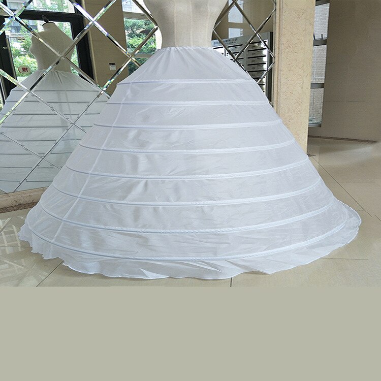 Ball Gown Wedding Petticoat Bridal Underskirt Crinoline 2/3/4/6/ 8 Hoop Tulle Puffy Undergarment Slip Wedding Dress: 8 hoop