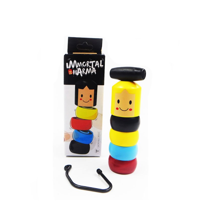 Daruma Magic Hardnekkige Hout Man Houten Funny Magic Speelgoed Onbreekbaar Blokken Speelgoed