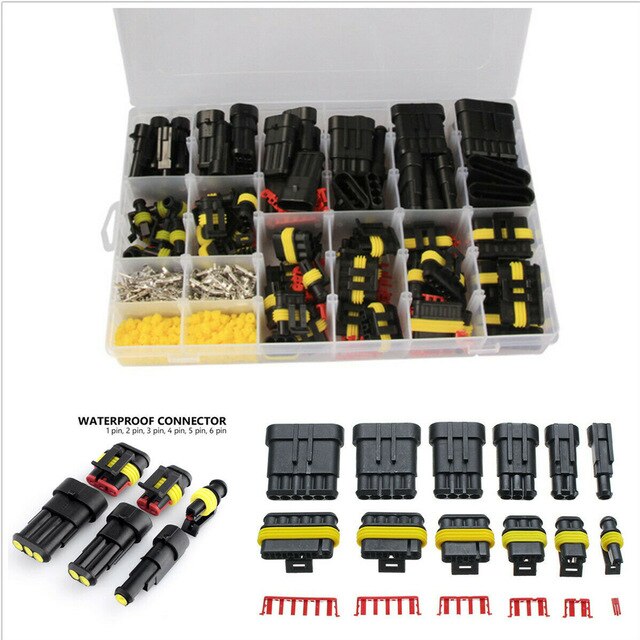 708Pcs 12V Waterproof Car Electrical Wire Connectors Terminals Automotive Electrical Plug Terminals Motorcycle Truck Boats Auto: Default Title