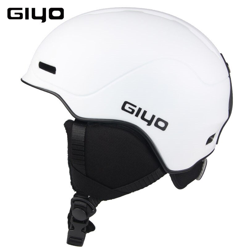 GIYO Warm Snowboard Safety Winter Outdoor Sports Helmet Ski Men Women Light Crash Snow Helmets Integrally-molded: white