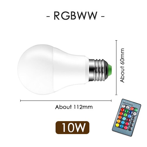 Led Rgb Lamp E27 5W 10W 15W Rgbw Rgbww Spotlight Kleurrijke Home Decor Party Bar Christmas Night tafellamp Ir Afstandsbediening 220V 240V: RGBWW 10W