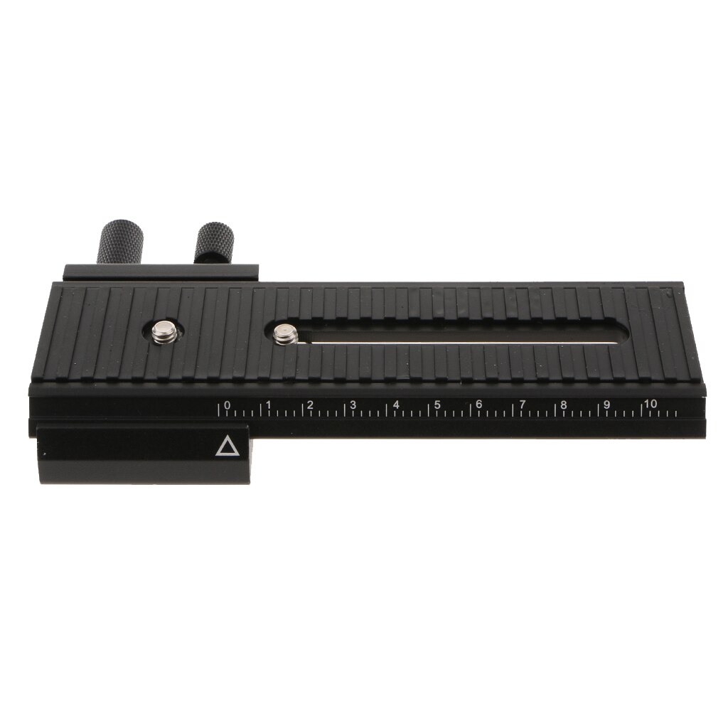 Tripod Head Mount Micrometric Positioning Sliding Plate 1/4 inch Screw Quick Shoe Universal