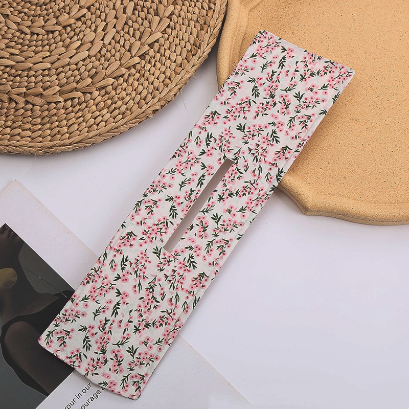 Pinza para el pelo con lazo perezoso para mujer, diadema estampada de cola de caballo, pasadores de abrazadera giratoria de Color sólido Simple: Champán