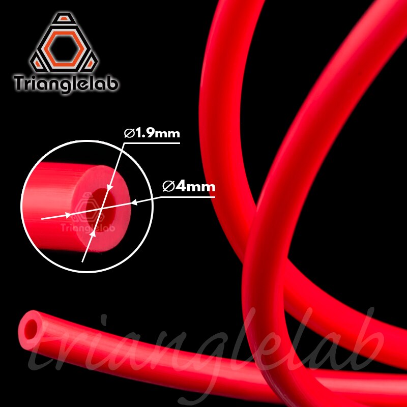 Trianglelab spedizione gratuita PTFE Tubo Teflonto 3D stampante hotend Bowden Estrusore 1.75 millimetri ID1.9mmOD4mm Capricorno tubo