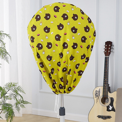 Electric Fan Cover Dust Cover Drawstring Washable Cartoon All-inclusive Appliances Floor Desktop Round Beautiful Fan Protective: 3