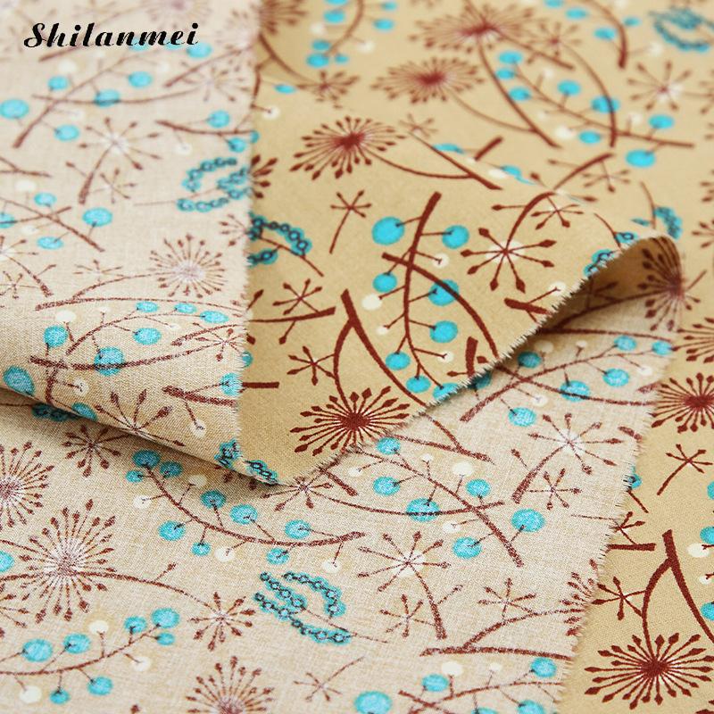 1.45 M * 2 M Painted Bloemen Katoenen Stoffen Diy Naaien Kimono Kleding Gordijn Tafelkleed Kussensloop Retro Etnische Katoen stof