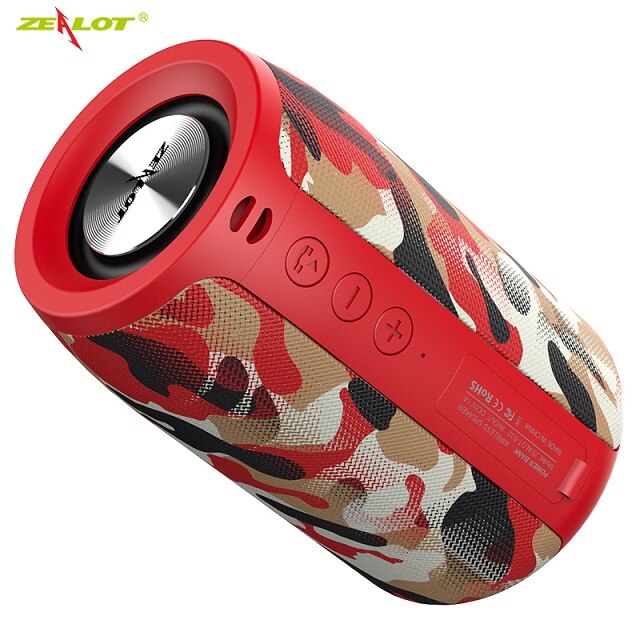 ZEALOT S51 For Bluetooth Wireless Computer Speakers Column Large Music Center Subwoofer Portable Outdoor Powerful Loud Speakers: S32 red camouflage