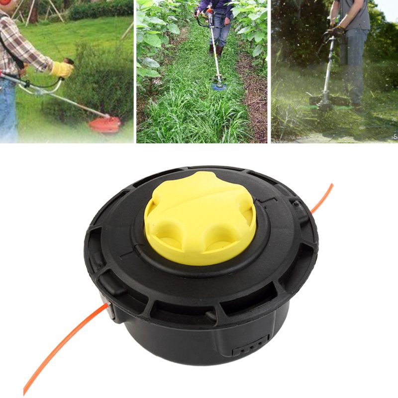 Universal Grass Trimmer Head 2 Lines String Brush Cutter Lawn Mower Garden Tools 23GB