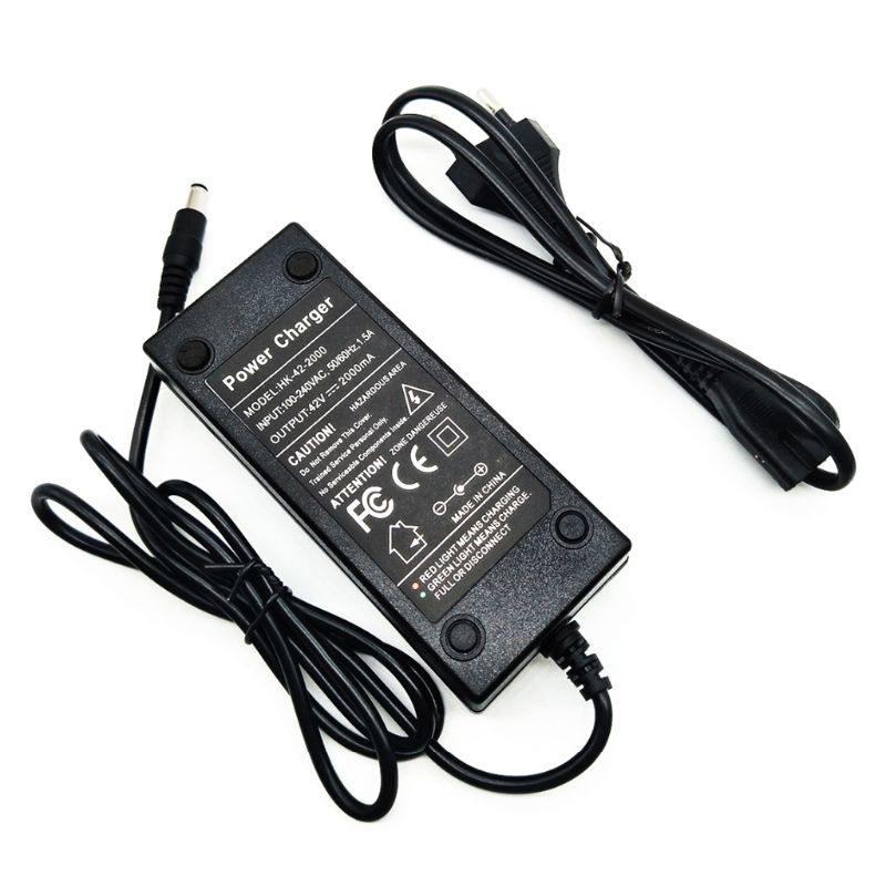 36V chargeur de batterie sortie 42V 2A chargeur entrée 100-240 VAC Lithium Li-ion chargeur pour 10S 36V vélo électrique