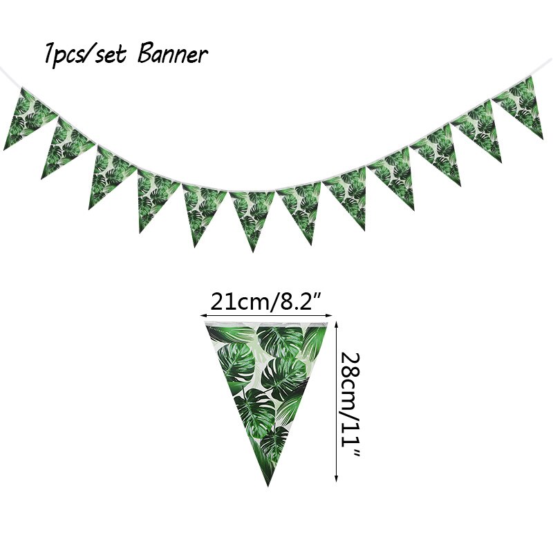 Sommer Party Einweg Geschirr Set Palm Blätter Papier Teller Tassen Servietten für Hawaii Strand Party Dekoration Hochzeit Liefert: X05