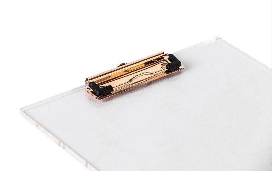 3pcs/setClear Memo Pad Note Holder+ Clear Acrylic Clipboard+Acrylic Stapler desk kit: Y Clipboard