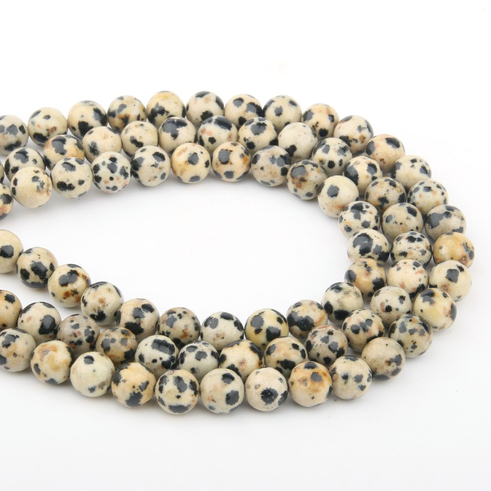 Naturstensperler indisk agat amazonit unakit sten 4/6/8/10/12mm løse perler til smykkefremstilling halskæde gør-det-selv armbånd: Sort / 4mm