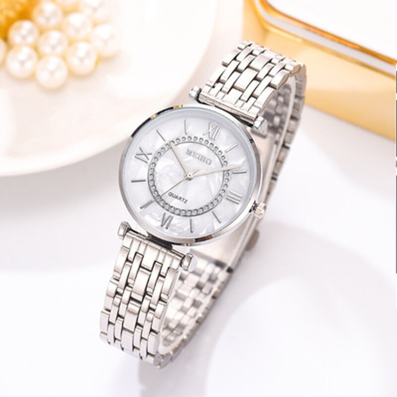 Rvs Quartz Horloges Voor Vrouwen Met Diamant Versieren Vrouwen Polshorloge Dames Horloges