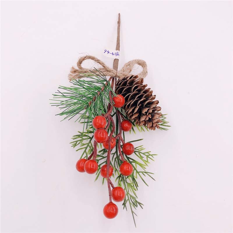 9 stijlen kunstbloem rode kerst bessen dennenappel takken kerstdecoratie voor thuis bloemendecoratie bloemenknutsels: A6