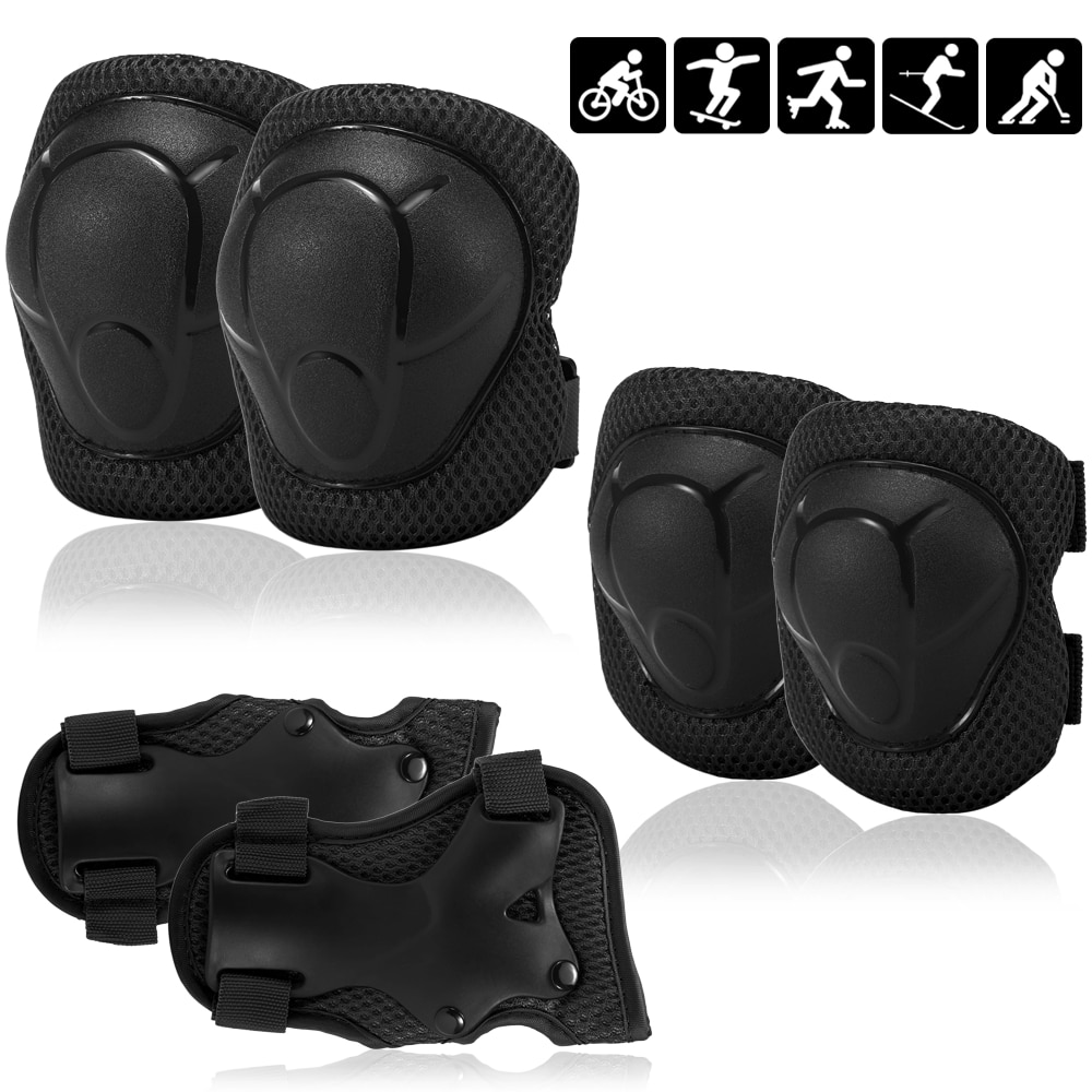 Kids Knee Pads Set Protective Gear Kit Knee Elbow Pads with Wrist Guards Child Safety Protection Pads for Rollerblading Skating