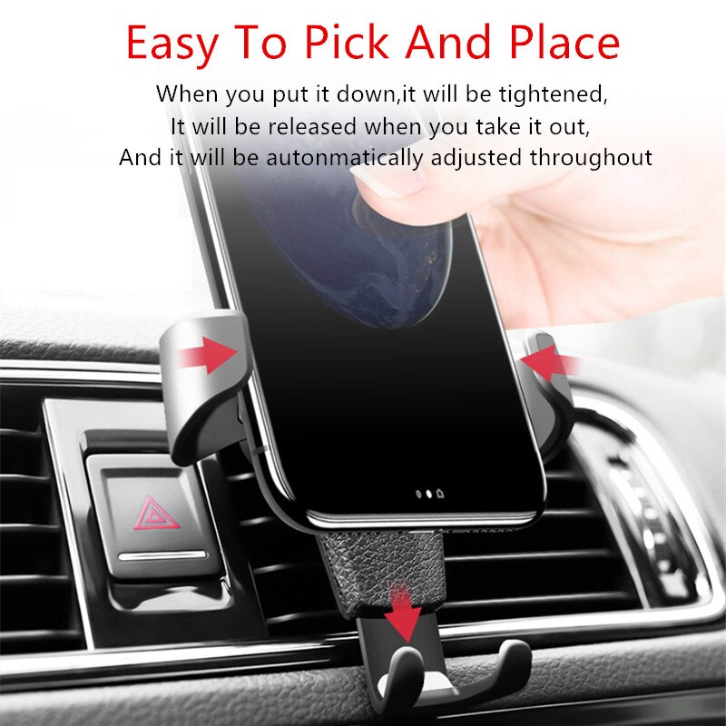 Car Phone Holder Air Vent Mount In Car Phone Stand Holder Universal Car Gravity Bracket for iphone 7 8 X Sumsang S8 S9 Huawei