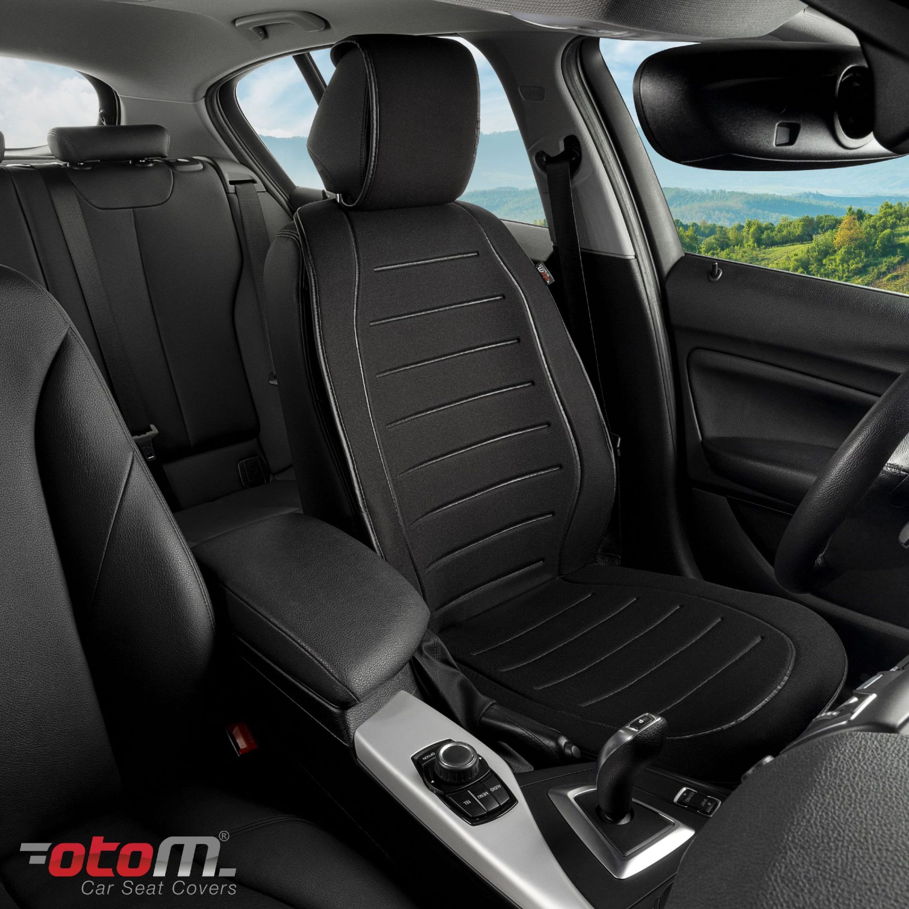 Universele In Je Auto Seat Cover Protector Pad 1Pcs Luxe Breatheable Orthopedische Stijlvolle Auto Zitkussen: Black