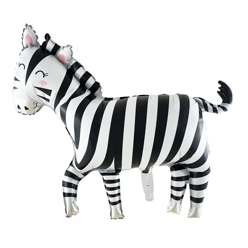 Globos de aluminio de animales grandes, mono, León, cebra, elefante, jirafa, cocodrilo, decoraciones para de cumpleaños y Día de los niños