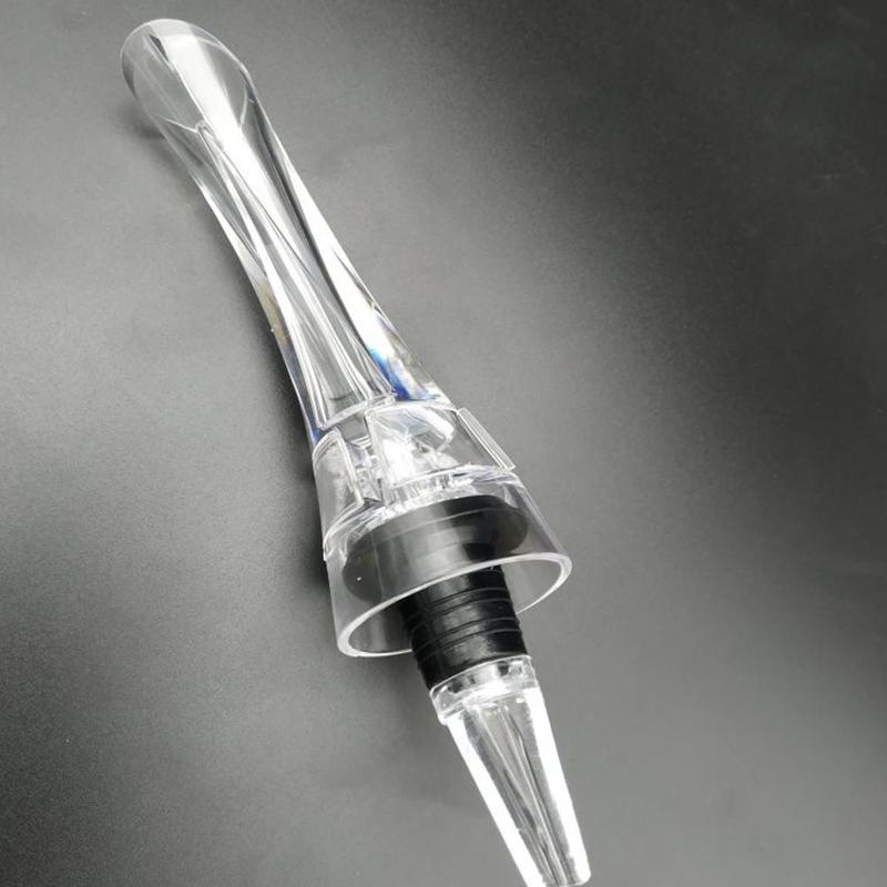 1pcs Red Wine Bottle Mini Travel Aerator Red Wine Whiskey Aerator Decanter Essential Set Quick Aerating Pourer Glass