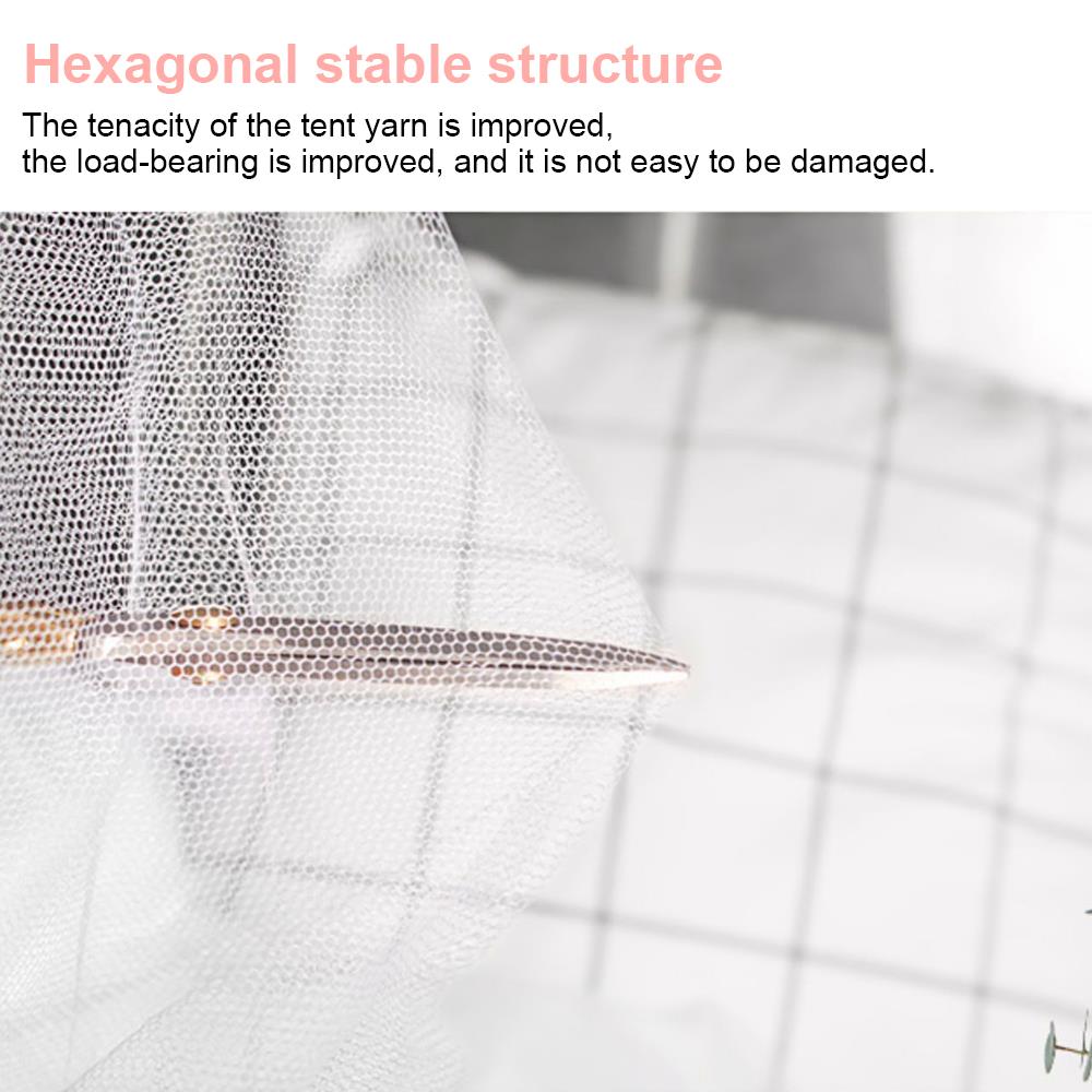 Camping Net White Sleeping Foldable Square Lightweight Bed Curtain Outdoor Tent Portable Mosquito Net Hiking Night Summer Mesh