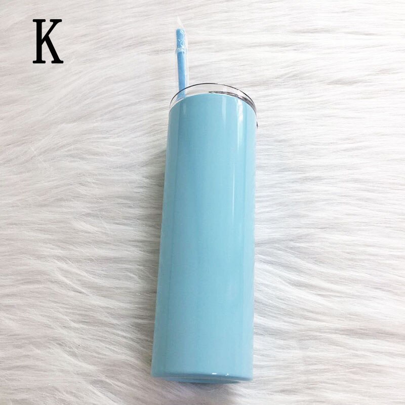 20 unzen Dünne Trinkgläser Edelstahl Wein Becher Mit Strohhalme Deckel Doppel Zauberstab Vakuum Isolierte Flasche Kaffee Milch Tassen13 Farben: K