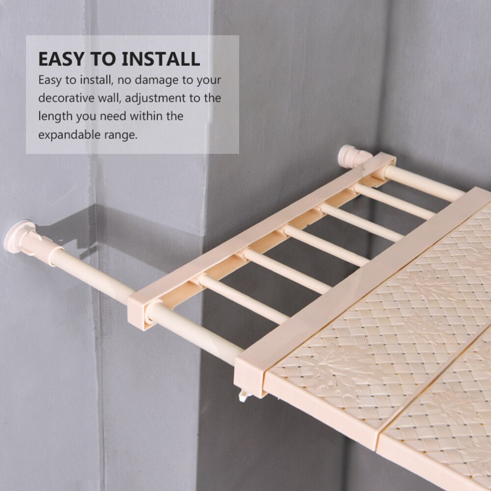 1pc extensible rétractable pratique utile réglable garde-robe séparateur armoire support étagère placards étagère diviseur pour intérieur C