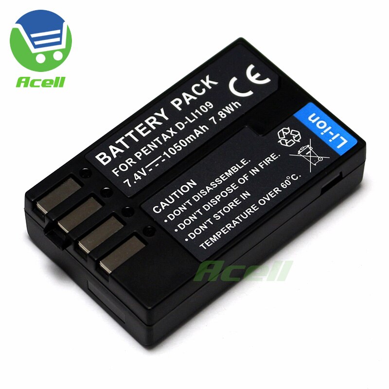 Batterie D-LI109 pour appareil photo PENTAX KP K-70 k-r K-30 K-50 K-S1 K-S2 K-500 K70 Kr K30 K50 KS1 KS2 K500 DSLR: 1Battery
