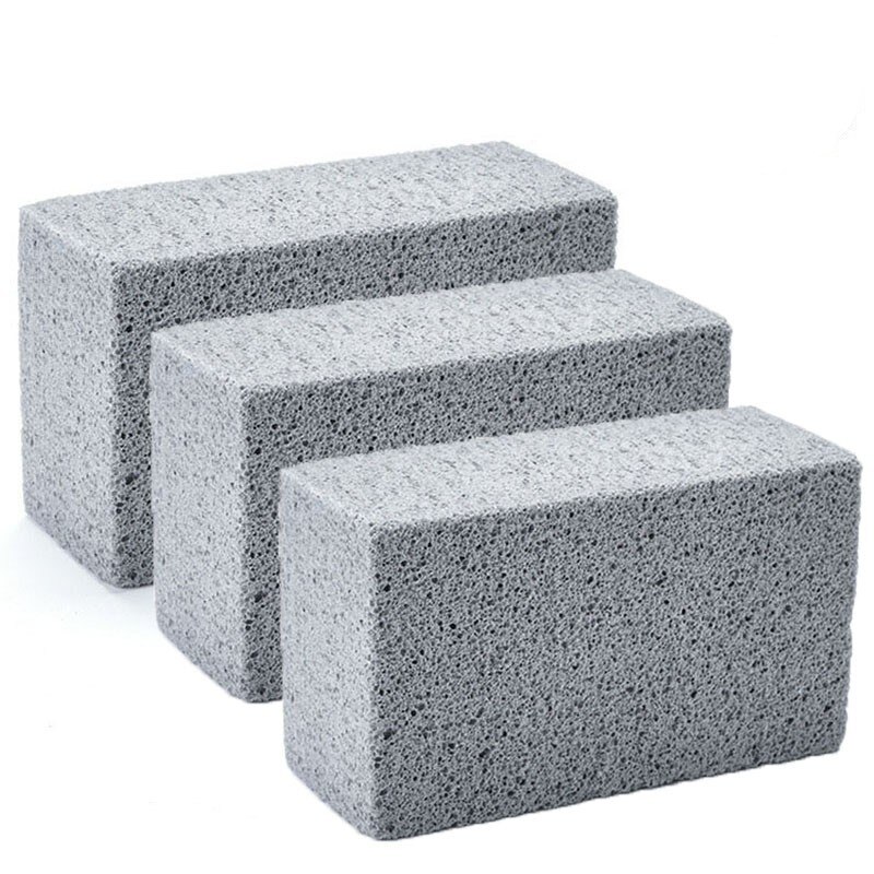 Grill Griddle Cleaning Brick Block Ecological Grill Cleaning Brick De-Scaling Cleaning Stone for Removing Stains BBQ Accessories: 3pcs