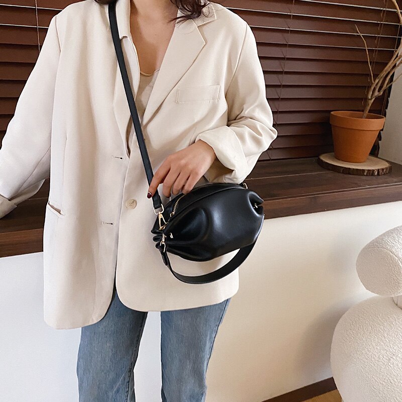 Women Shoulder Bag For Female Handbags PU Leather Female Crossbody Messenger Bags Youth Folding Bags