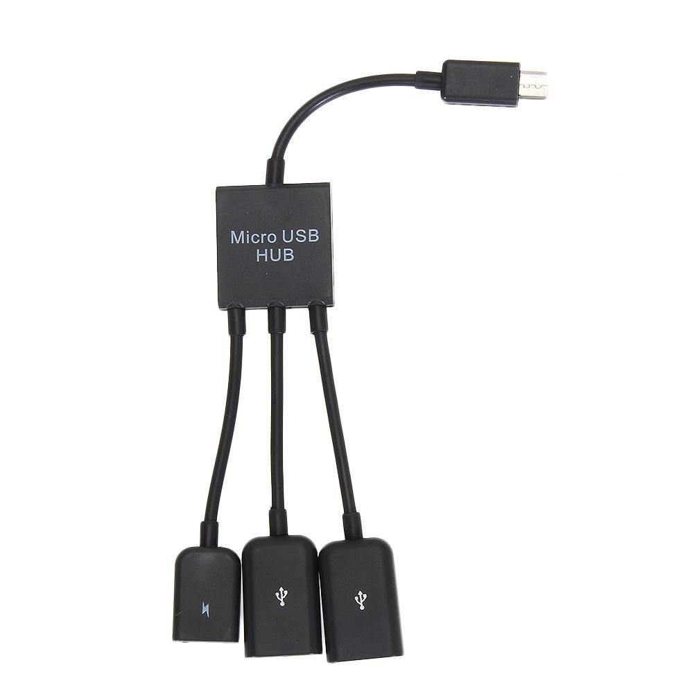 3 In1 Man-vrouw Dual Micro Usb 2.0 Host Otg Hub Adapter Kabel Voor Samsung Compatibel Met Toetsenbord Muis kaartlezer