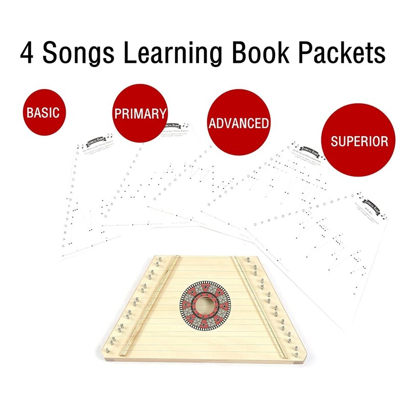 Harp 15 Metal String Harp Lyre Harp with Tuning Wrench Carry Bag for Children Adults Beginners Music Lovers