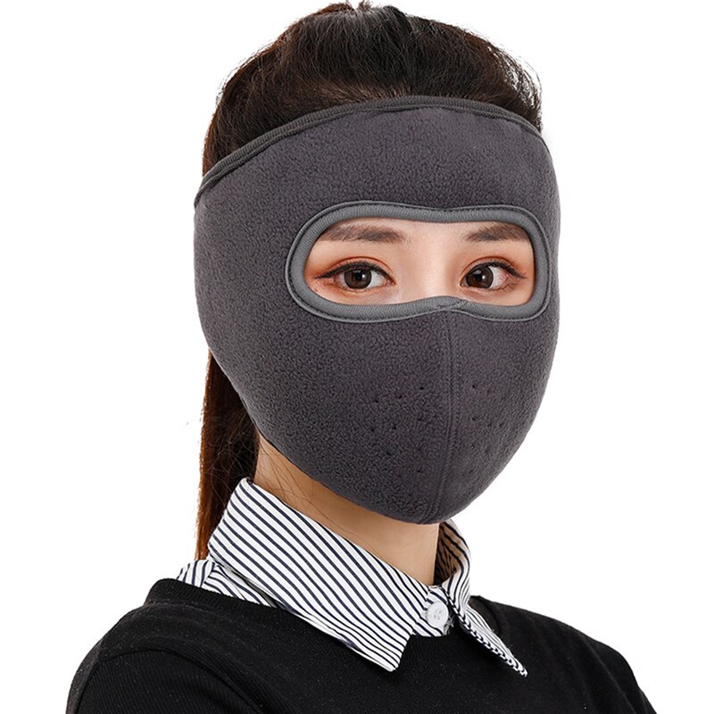 Men And Women Autumn And Winter Outdoor Cycling Mask Heating Thickened Mask Earmuffs Integrated ear-protecting Warm Mask: gray