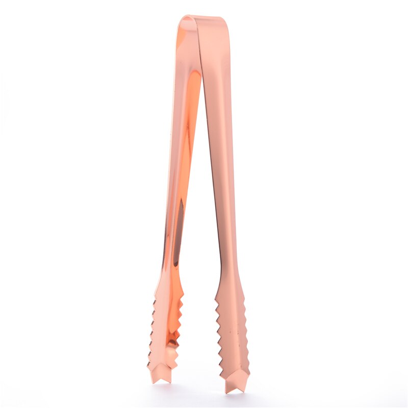 Pinza de hielo de acero inoxidable Premium 18/8 con dientes, 165mm/50g, utensilios de bar/herramientas Premium, herramientas de cóctel: Copper Plated