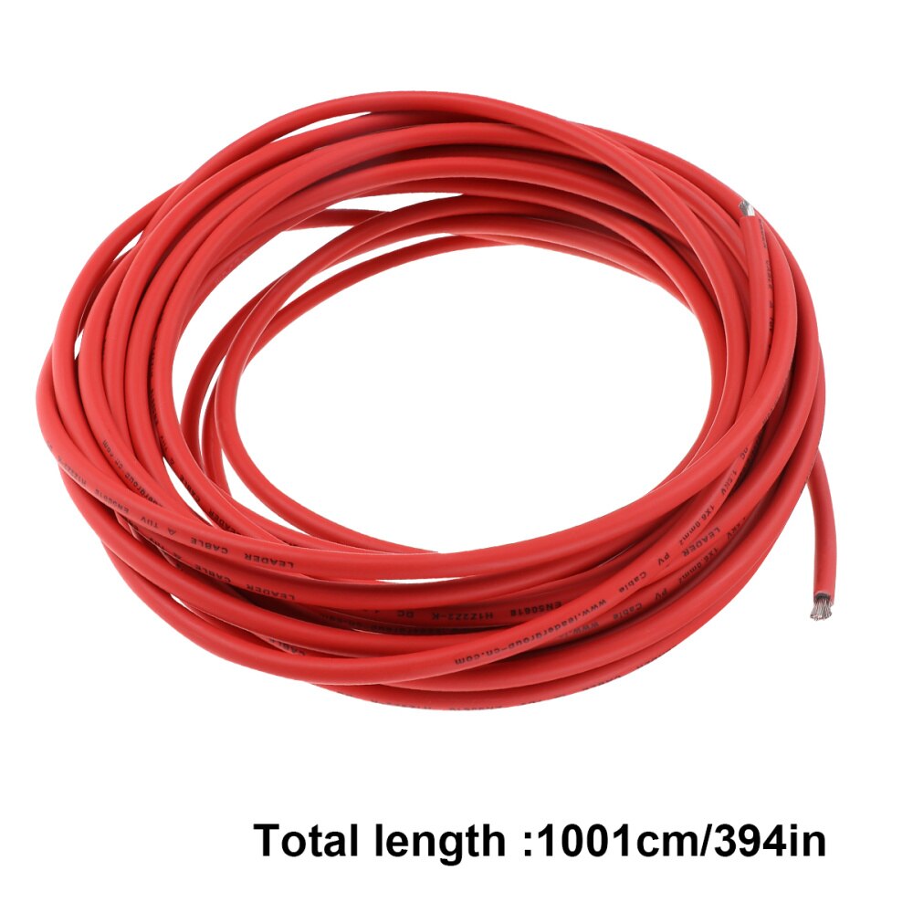4mm2 5 Meter Extension Power Cable Solar Energy Power Cord for Solar Panel (Red)