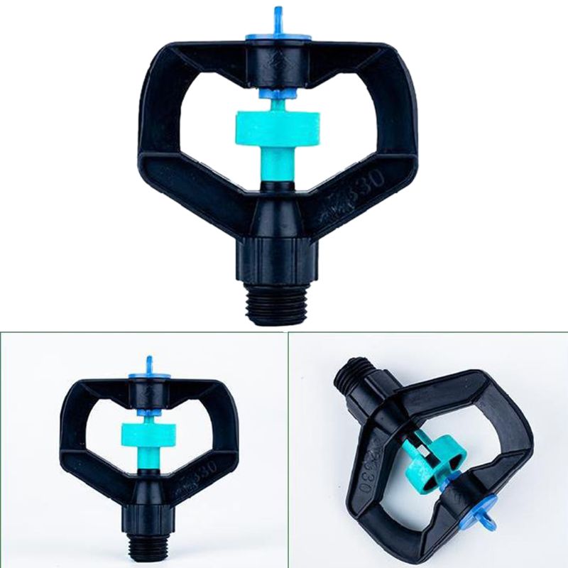 1/2 inch buitendraad roterende sproeier tuinsproeier 2 gaten 360 graden sproeikop irrigatie accessoires