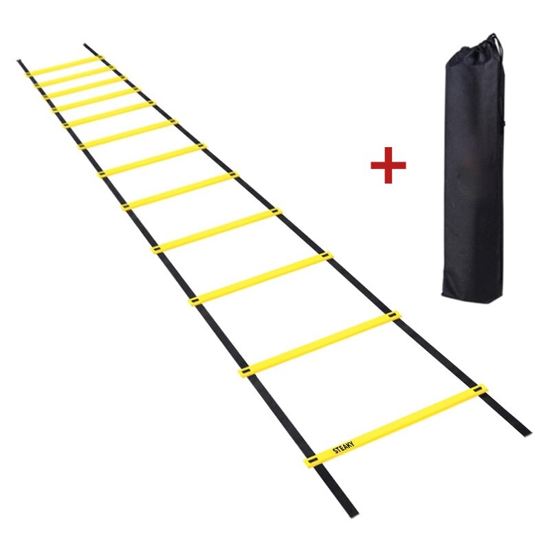 Speed Agility Training Ladder Adjustable Nylon Straps Stairs Outdoor Fitness Football Boxing Agile Pace Training Agile Staircase