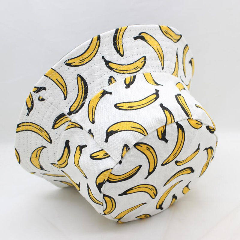 Ldslyjr Banana Fruit Print Bucket Hat Fisherman Hat Outdoor Travel Hat Sun Cap Hats for Men and Women 269