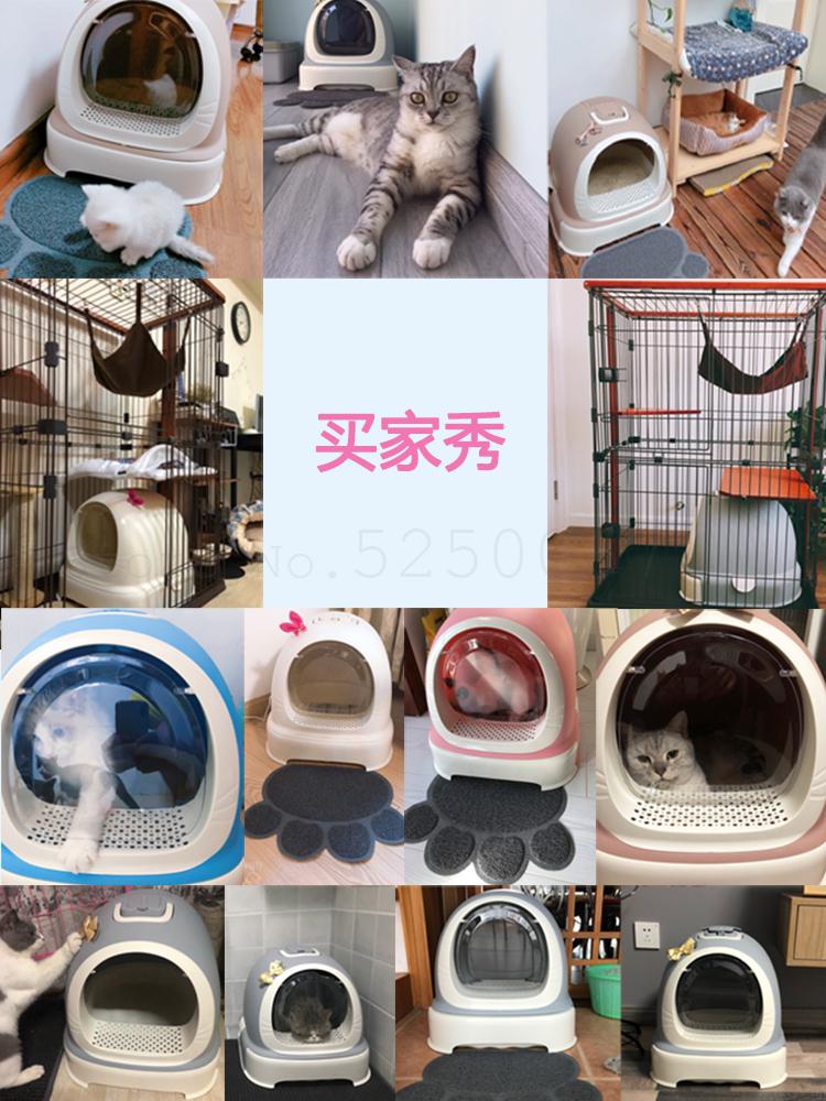 Katt sandlåda helt stängd katttoalett extra stor anti-stänk deodoriserande kattgödsel kruka bekväm och lättanvänd låda katt sandb