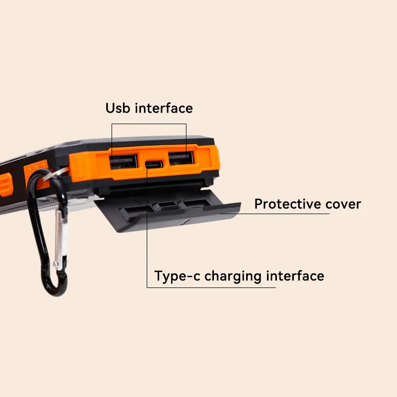 Xiaomi 200000 Cargador portátil de gran capacidad Solar Power Bank mAh Compatible con IOS Android USB-A y USB-C de carga rápida