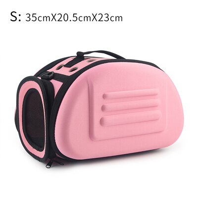 Pure Kleur Pet Carrier Bag Draagbare Outdoor Kat Opvouwbare Hond Reizen Tas Huisdier Puppy Carrying Schouder Hond Zakken: s 35x20.5x23cm pink