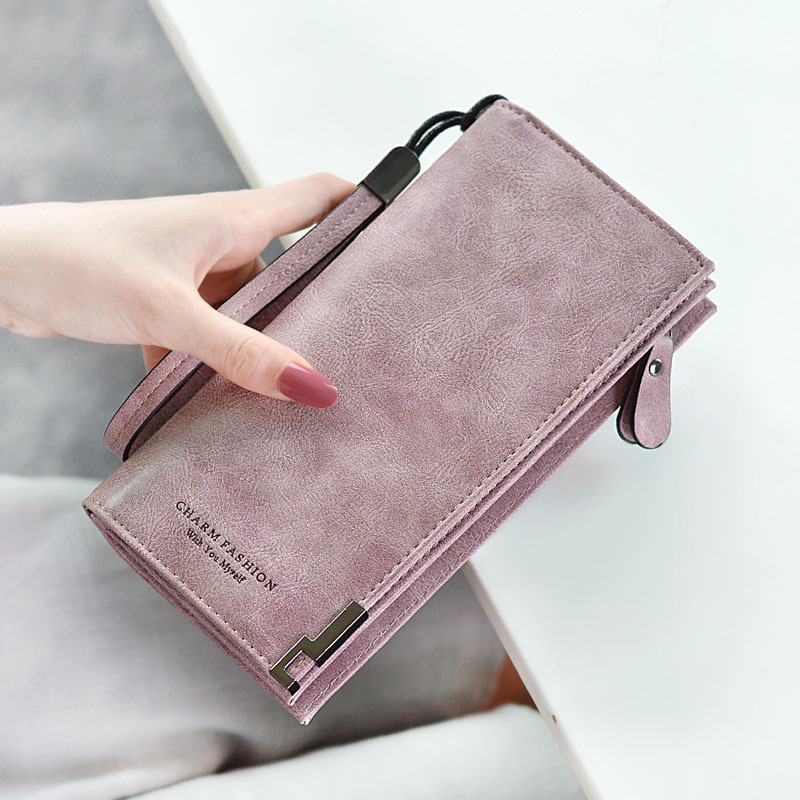 Mode Vrouwen Portemonnee Pu Leer Luxe Toevallige Lange Portemonnee Clutch Portemonnee Vrouwelijke Tas Dames Vintage Draagbare Tassen