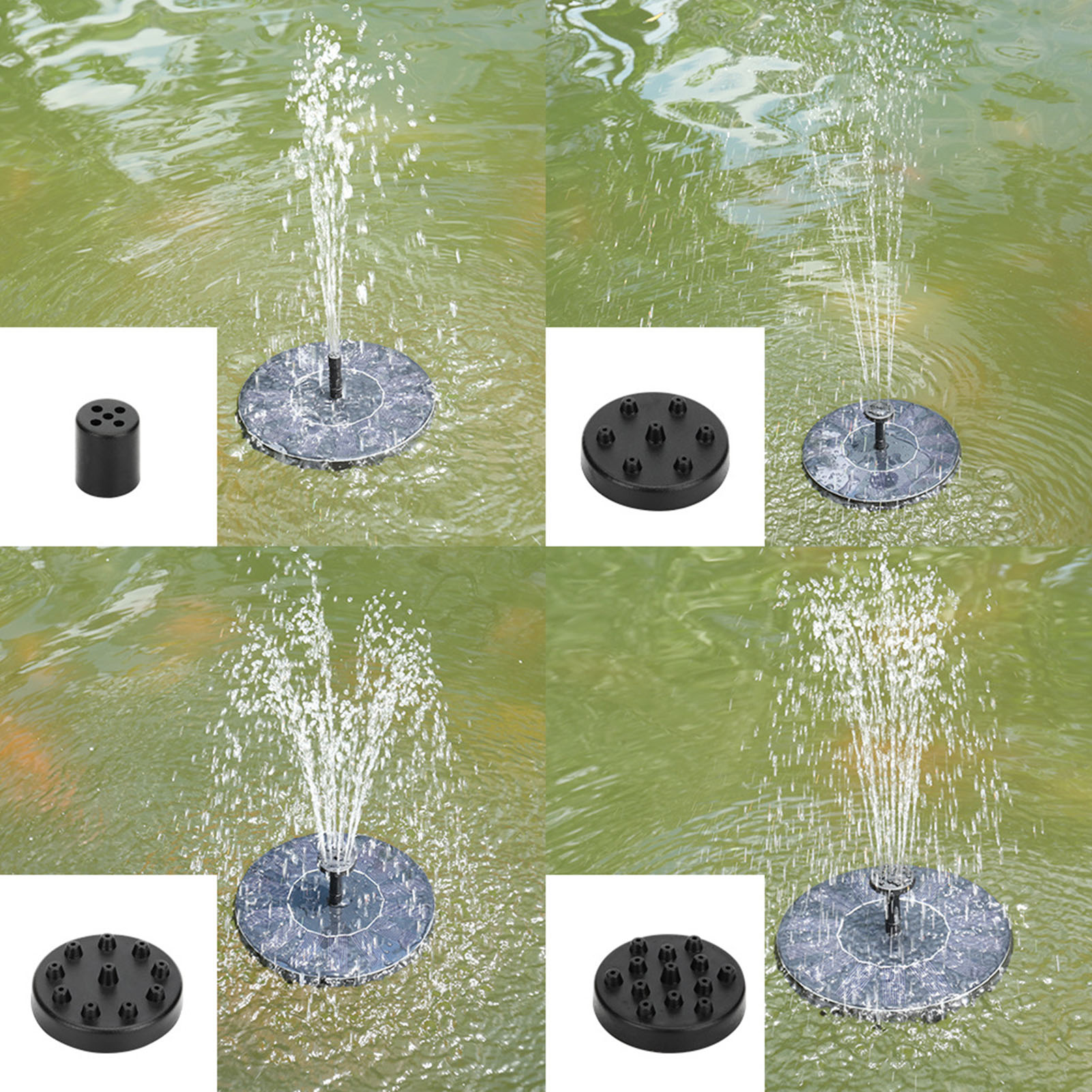 Solar Floating Fountain Small Fountain Equipment Pool Fountain Bird Bath Fish Tank Swimming Pool Fountain Courtyard Deco