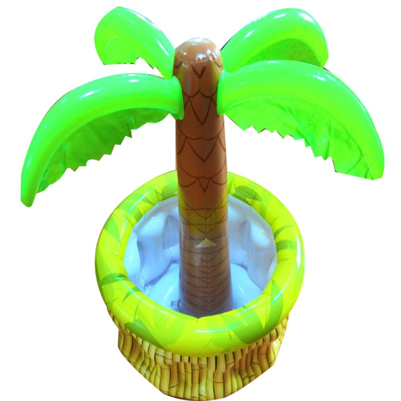 Ijsemmer Party Tropische Hawaiiaanse Zomer Koeler Bier Drankjes Zwembad Opblaasbare Container Pvc Drankjes Koeler Opslag Ijsemmer: green