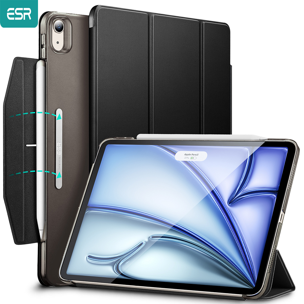 ESR for iPad Air 11/13 M2 Case Ascend Trifold Case Built-in Pencil Holder for iPad Pro 11/13 inch Back Cover 360 Protection