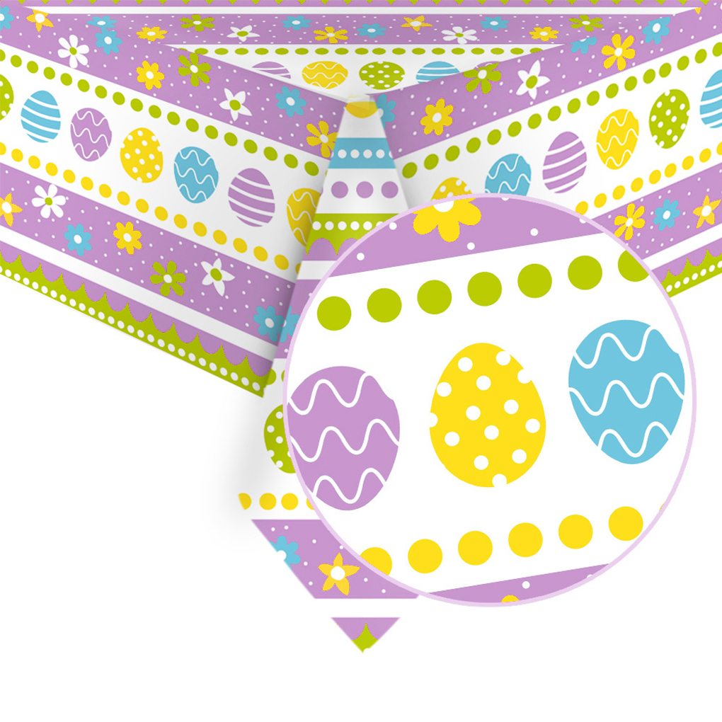 Easter Tablecloth Portable Single-Use Printing Table Cloth Banquet Dining Picnic Tablecover Desktop Party Supplies